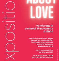 affiche expo ABOUT LOVE